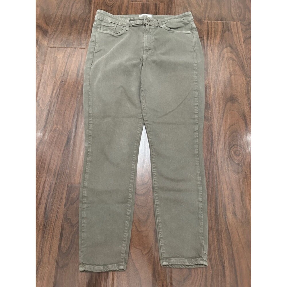 PAIGE Hoxton Ankle Olive Green Slim Jeans